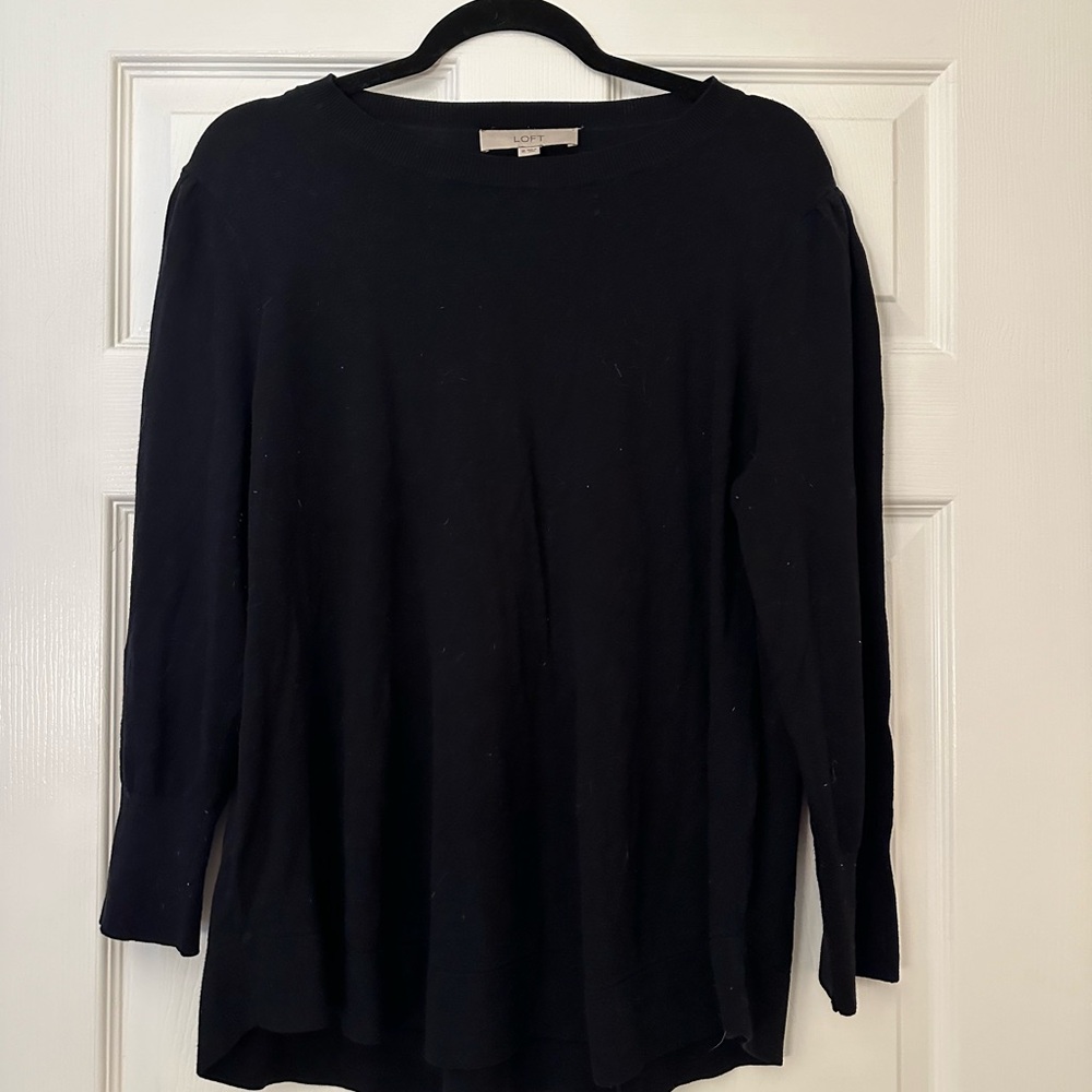 LOFT Classic Black Knit Sweater
